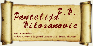 Pantelija Milošanović vizit kartica